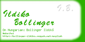 ildiko bollinger business card