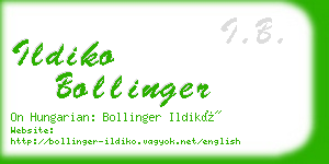 ildiko bollinger business card